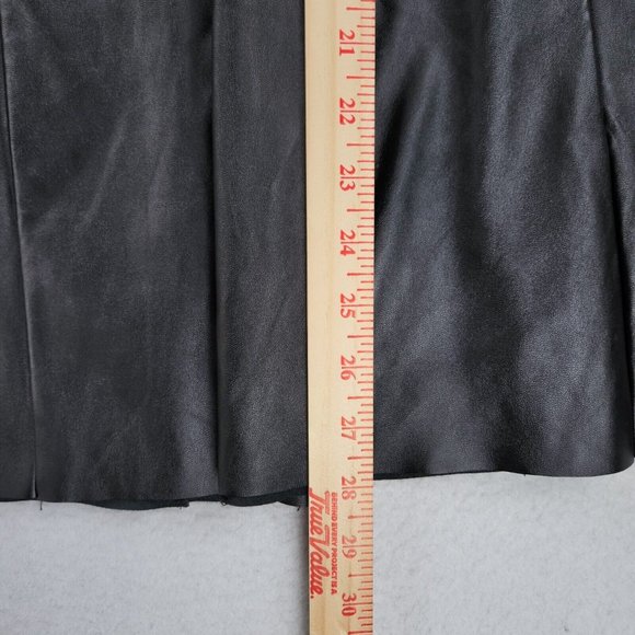 Lane Bryant Skirt Womens 22 Black Faux Leather A Line Plus Size Flare Cocktail - Picture 6 of 10